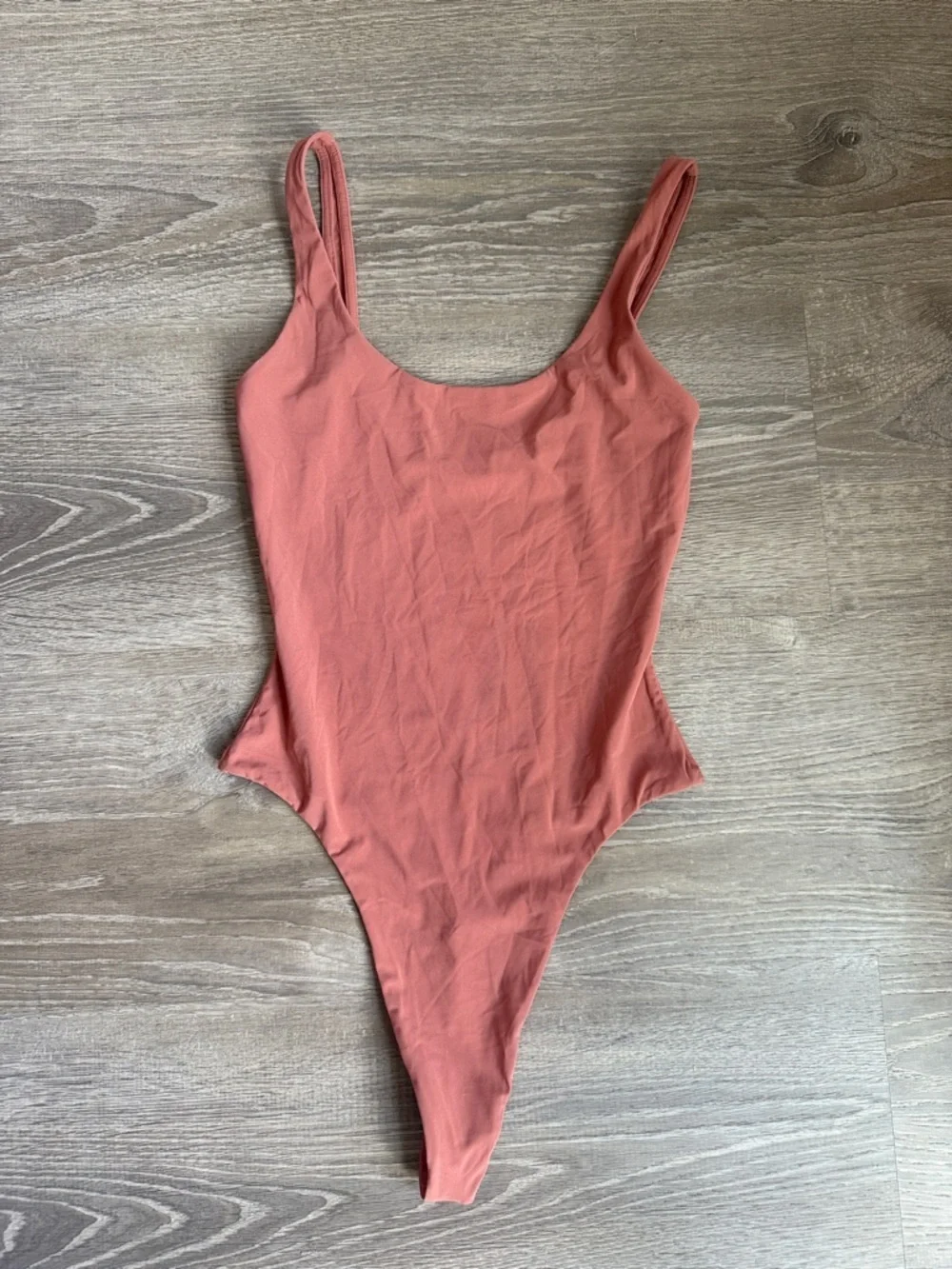 Alo  Mesh Sheer Illusion Bodysuit - Soft Terracotta